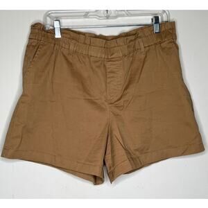 NWOT Candace Cameron Bure Petite Paper Bag Tie Waist Shorts Desert Size Medium